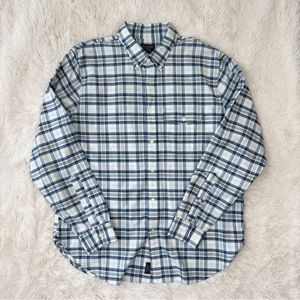Abercrombie & Fitch plaid Oxford shirt blue white plaid button down coll…